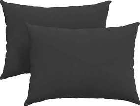 vidaXL Kanapé párnák 2 pcs Fekete 70 x 50 cm szövet