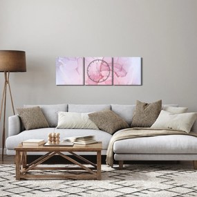Kép - Rózsaszín foltok (órával) (90x30 cm)