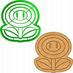 Mézeskalács és keksz lyukasztó Mario Bros Virág 8cm