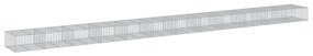 horganyzott vas gabion kosár fedéllel 1200 x 100 x 50 cm