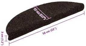 20 db barna öntapadó lépcsőszőnyeg 56 x 17 x 3 cm
