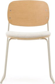 Bézs-natúr színű fém rakásolható étkezőszék Meli – Kave Home
