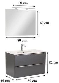 Vario Trim 80 Fürdőszoba komplett szekrény