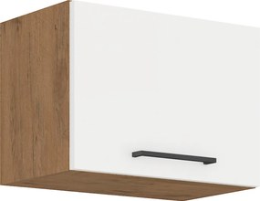 Felső szekrény, lancelot tölgy / fehér extra magas fényű HG, VEGA 50 GU-36 1F