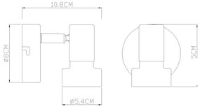 Globo 15548TK - Asztali lámpa MAXY 1xE27/40W/230V fehér/antracit