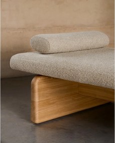 Bézs-natúr színű zsenília heverő (variálható sarok) Topaz – Kave Home