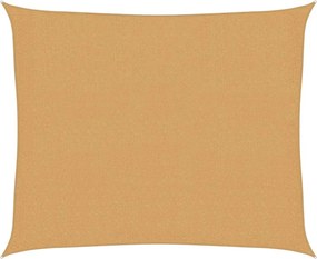 vidaXL homokszínű négyszögletű HDPE napvitorla 160 g/m² 2,5x3 m