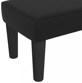 fekete műbőr pad 70 x 30 x 30 cm