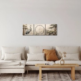 Kép - Rajzfilm tájkép (órával) (90x30 cm)