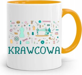 Sárga Bögre Varrónőnek Ajándék fényképes nyomtatással