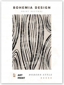 Boho absztrakt bronz Poszter 21x30 cm #T36
