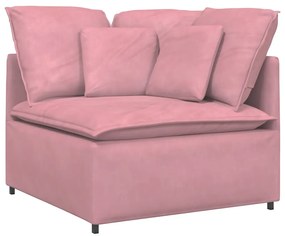 rózsaszín moduláris kanapé sarokmodul párnákkal 100 cm