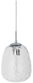 Ezüstszínű függőlámpa üveg búrával ø 20 cm Baele – Bloomingville