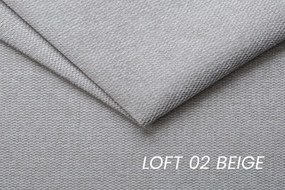 Movani ágyazható balos sarokkanapé - Loft 02 bézs szövött szövet / fekete lábak