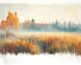 Vászonkép Canvas Tájkép Falu Rét Fák Természet 80x80