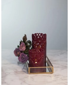 Clary piros LED viaszgyertya, magasság 10 cm - Star Trading