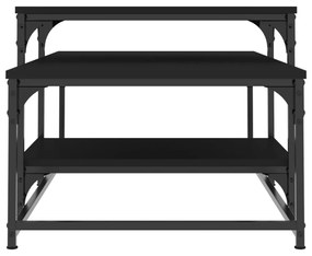 fekete szerelt fa dohányzóasztal 102 x 60 x 45 cm