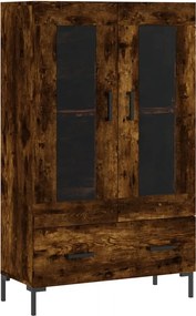 vidaXL füstös tölgy színű szerelt fa magasszekrény 69,5 x 31 x 115 cm