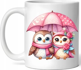 Látványos Bagoly Bögre Bagoly Az Esernyő Alatt Kerámia Doboz 330ml