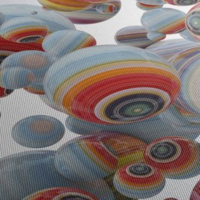 Festett gömbök képe (órával) (90x30 cm)