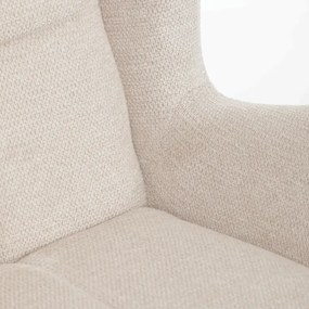 Füles fotel, bézs, szövet, AK-H9206 CRM2
