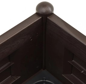 kávészínű kerti PP magaságyás 100 x 43 x 35 cm