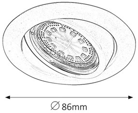 Rabalux 1050 - KÉSZLET 3xLED Beépíthető lámpa LITE 3xGU10-LED/3W/230V
