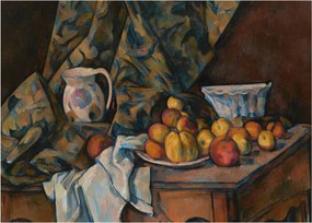 Kép - Paul Cézanne, Still Life with Apples and Peaches, reprodukciók (70x50 cm)