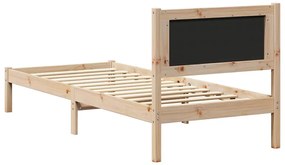 Ágykeret Kárpitozott Fejtámlával Tópszínű 75 x 190 cm