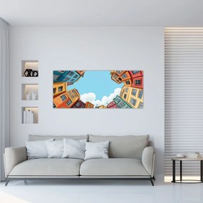 Kép - Házak között (120x50 cm)