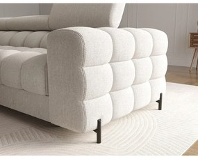 Krémszínű buklé kinyitható-tárolóhelyes sarokkanapé (bal oldali-heverő résszel) Felro – ELTAP