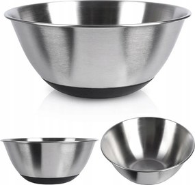 Konyhai tál csúszásgátló acél keverőtál saláták habveréséhez 1,2L