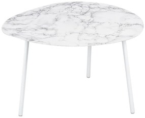 Ovoid Marble kisasztal fehér