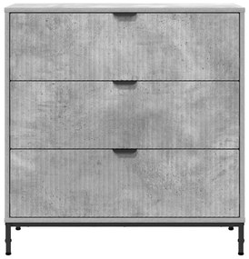 Széf fiókkal Beton szürke 79.5 x 33 x 82 cm Faanyag