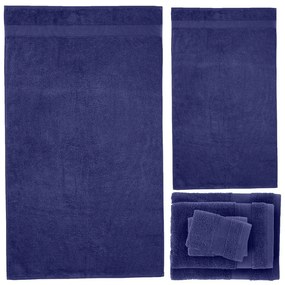 Sötétkék frottír pamut törölköző és fürdőlepedő készlet 6 db-os Anti-Bacterial – Catherine Lansfield
