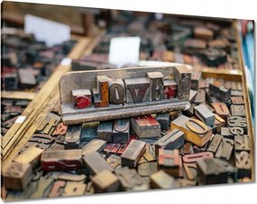 Vászonkép 100x70 Love felirat