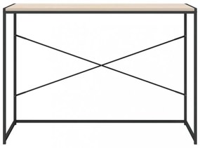 fekete-tölgyszínű szerelt fa számítógépasztal 110 x 60 x 70 cm