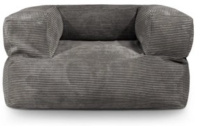 Krémszínű kordbársony babzsákfotel MooG – SLOWDOWN