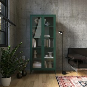 ANGELO vitrin, 800 x 1850 x 450 mm, Modern: palackzöld