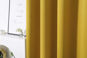 Sárga OXFORD függöny 140x250 cm Felfüggesztés: Hullámos sínszalag