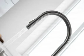 Konyhai csaptelep ELITE EDITION KSS1700 kihúzható zuhanyfejjel, LED-kijelzővel és érintésmentes érzékelővel, több színváltozatban — Króm — Igen