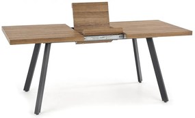 Berlin Kihúzható Étkezőasztal mézes-dió/fekete 140-180x85cm