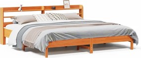 vidaXL viaszbarna tömör fenyőfa ágy matrac nélkül 180 x 200 cm