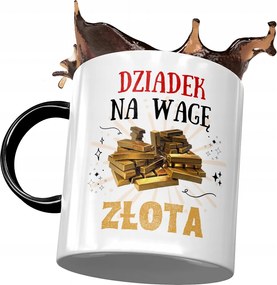 Fekete bögre nagypapának Nagypapa napja Ajándék Nyomtatott fényképpel