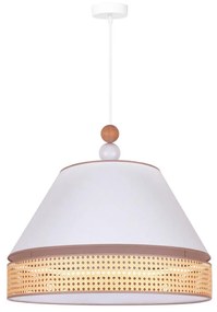 Duolla - Csillár zsinóron AVIGNON 1xE27/15W/230V á. 50 cm fehér/rattan