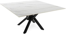 Bővíthető étkezőasztal kő asztallappal, hosszabbító asztallappal 90x150 cm Arlene – Marckeric