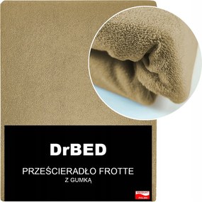 Gumis lepedő 160x200 Frottír Puha Légáteresztő Bézs Lengyel