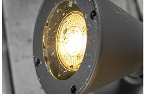 Lámpa Kerti lámpatest  LUSTINO-D, GU10, max.20W, IP44, AC220-240V, 50-60Hz, falra szerelhető, grafit