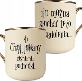 Krém-arany Kávés Bögre A Munkahelyen Vicces Felirattal Ajándékba