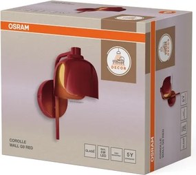 Osram - Fali lámpa DECOR COROLLE 1xG9/20W/230V piros